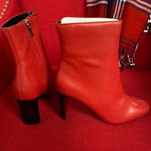 New, never worn heeled booties